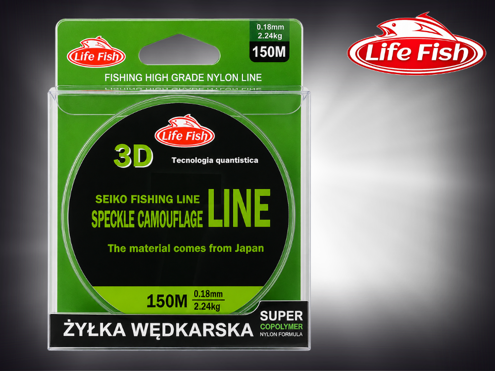 Żyłka wędkarska Speckle CamouFlage Line 0,18mm 150m